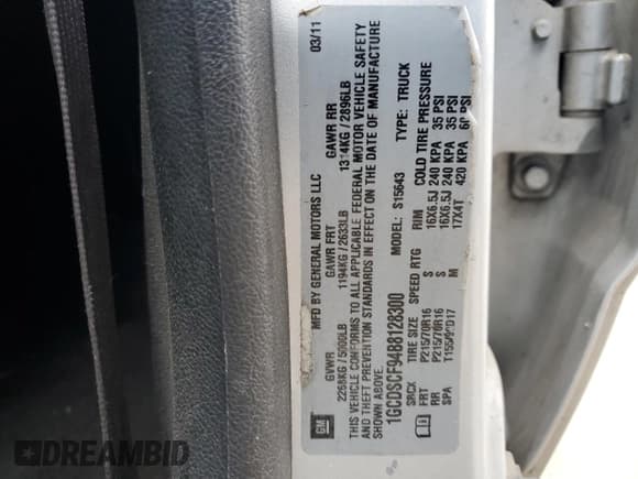 ✅ 2011 Chevrolet Colorado 1LT • VIN: 1GCDSCF94B8128300 • Лот: 83415114. Опубликован ранее на Copart с пробегом 181 017 миль. Бесплатный доступ к архиву аукционных продаж из США и подробный отчёт об истории автомобиля на DreamBid. Изображение 14.