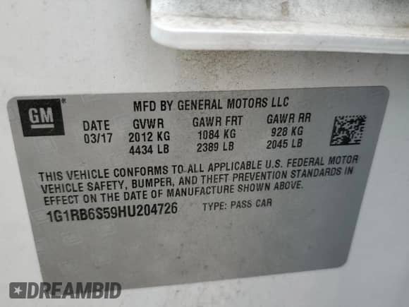 ✅ 2017 Chevrolet Volt Premier • VIN: 1G1RB6S59HU204726 • Lot: 66026623. Wystawiony na Copart z przebiegiem 59 027 mil. Bezpłatny archiwum sprzedaży aukcyjnych z USA i szczegółowy raport historii pojazdu na DreamBid. Zdjęcie 14.