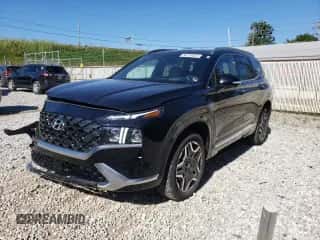 2021 Hyundai Santa Fe Calligraphy z VIN 5NMS5DAL8MH329254, wystawiony jako Copart lot #58724532 z przebiegiem 24 175 mil mil oraz . Historia ofert i sprzedaży dostępna na DreamBid. Obrazek 2.