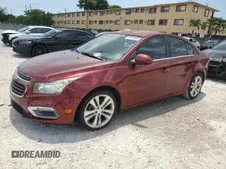 ✅ 2015 Chevrolet Cruze LT • VIN: 1G1PC5SB5F7132407 • Lot: 58106495. Listed on Copart with 111,110 mi. Free auction sales archive from the USA and detailed vehicle history report at DreamBid. Image 1.