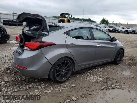 ✅ 2015 Hyundai Elantra Limited • VIN: KMHDH4AE8FU358598 • Lot: 69588505. Listed on Copart with 171,395 mi. Free auction sales archive from the USA and detailed vehicle history report at DreamBid. Image 3.