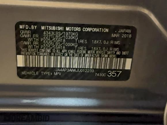 ✅ 2018 Mitsubishi Outlander SE • VIN: JA4AP3AW4JU012239 • Lot: 96838055. Listed on Copart with 150,628 mi. Free auction sales archive from the USA and detailed vehicle history report at DreamBid. Image 10.