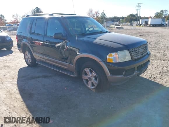 ✅ 2003 Ford Explorer Eddie Bauer • VIN: 1FMDU74W63UC10415 • Lot: 43548807. Listed on IAAI with 198,830 mi. Free auction sales archive from the USA and detailed vehicle history report at DreamBid. Image 1.