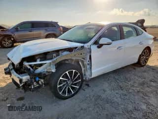 2021 Hyundai Sonata Limited z VIN 5NPEH4J28MH101575, wystawiony jako Copart lot #82009265 z przebiegiem Nie podano mil oraz Szkoda całkowita • Salvage title. Historia ofert i sprzedaży dostępna na DreamBid. Obrazek 1.