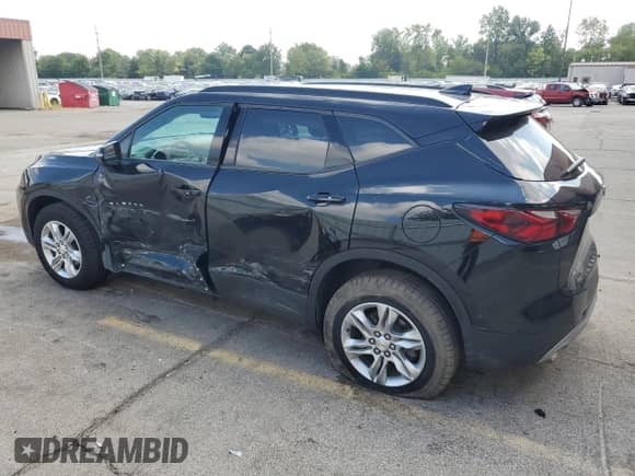 2021 Chevrolet Blazer LT with VIN 3GNKBCRS6MS567182, listed as a Copart auction lot 69665584 with 24,810 mi miles and Salvage title. Bid and sale history available at DreamBid. Image 2.