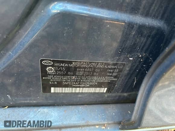 2016 Hyundai Sonata 2.4L z VIN 5NPE24AF7GH268034, wystawiony jako Copart lot #91316115 z przebiegiem Nie podano mil oraz Czysty tytuł • Clean title. Historia ofert i sprzedaży dostępna na DreamBid. Obrazek 10.