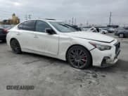 ✅ 2023 Infiniti Q50 Red Sport 400 • VIN: JN1FV7DP1PM570350 • Lot: 43073955. Listed on Copart with 20,737 mi. Free auction sales archive from the USA and detailed vehicle history report at DreamBid. Image 4.