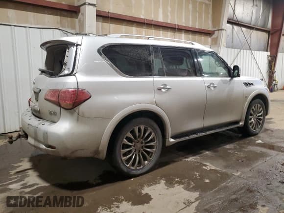 ✅ 2015 Infiniti QX80 • VIN: JN8AZ2NE0F9080581 • Лот: 90716115. Опубликован ранее на Copart с пробегом 98 744 миль. Бесплатный доступ к архиву аукционных продаж из США и подробный отчёт об истории автомобиля на DreamBid. Изображение 3.