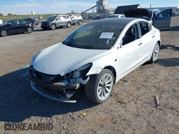 ✅ 2020 Tesla Model 3 Long Range • VIN: 5YJ3E1EB4LF803253 • Lot: 43455212. Listed on IAAI with 91,339 mi. Free auction sales archive from the USA and detailed vehicle history report at DreamBid. Image 2.