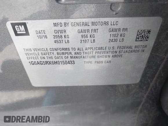 ✅ 2017 Cadillac ATS AWD • VIN: 1G6AG5RX6H0150433 • Лот: 42327894. Опубликован ранее на IAAI с пробегом 94 967 миль. Бесплатный доступ к архиву аукционных продаж из США и подробный отчёт об истории автомобиля на DreamBid. Изображение 9.