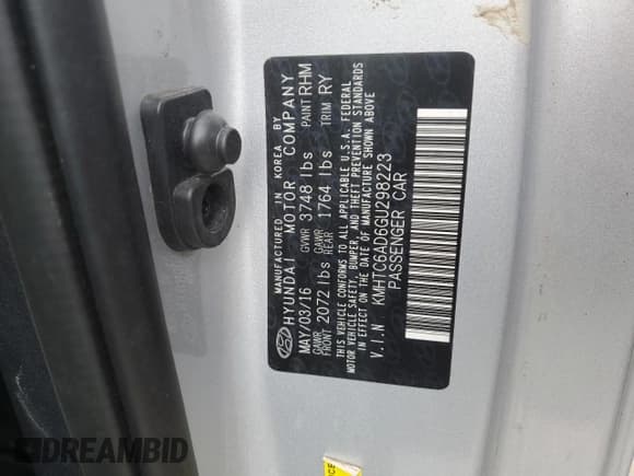 ✅ 2016 Hyundai Veloster • VIN: KMHTC6AD6GU298223 • Lot: 87353674. Wystawiony na Copart z przebiegiem 92 525 mil. Bezpłatny archiwum sprzedaży aukcyjnych z USA i szczegółowy raport historii pojazdu na DreamBid. Zdjęcie 13.