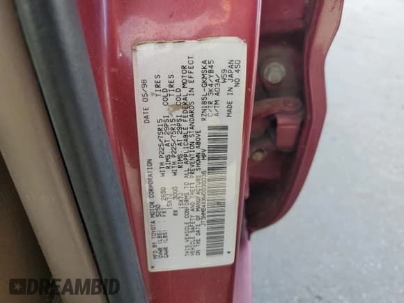 ✅ 1998 Toyota 4Runner • VIN: JT3HM84RXW0030036 • Лот: 79971434. Опубликован ранее на Copart с пробегом 390 286 миль. Бесплатный доступ к архиву аукционных продаж из США и подробный отчёт об истории автомобиля на DreamBid. Изображение 13.