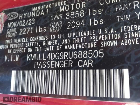 ✅ 2024 Hyundai Elantra SE • VIN: KMHLL4DG9RU688505 • Лот: 43458370. Опубликован ранее на IAAI с пробегом 41 768 миль. Бесплатный доступ к архиву аукционных продаж из США и подробный отчёт об истории автомобиля на DreamBid. Изображение 9.