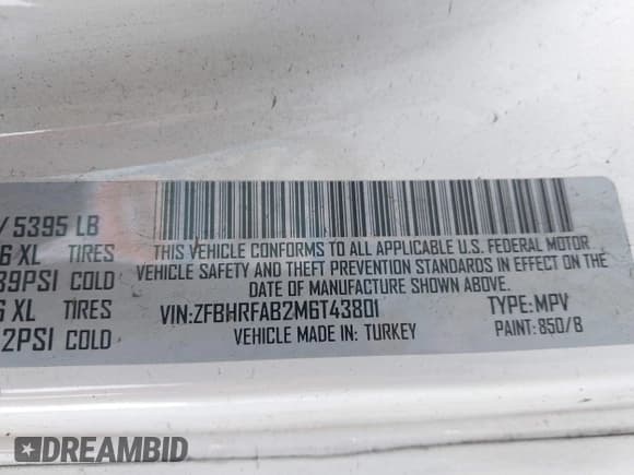 ✅ 2021 Ram ProMaster City Cargo Tradesman • VIN: ZFBHRFAB2M6T43801 • Lot: 41312105. Listed on IAAI with 44,022 mi. Free auction sales archive from the USA and detailed vehicle history report at DreamBid. Image 9.