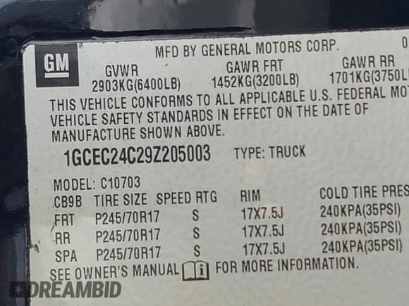 ✅ 2009 Chevrolet Silverado 1500 • VIN: 1GCEC24C29Z205003 • Lot: 42031245. Wystawiony na IAAI z przebiegiem 123 278 mil. Bezpłatny archiwum sprzedaży aukcyjnych z USA i szczegółowy raport historii pojazdu na DreamBid. Zdjęcie 9.