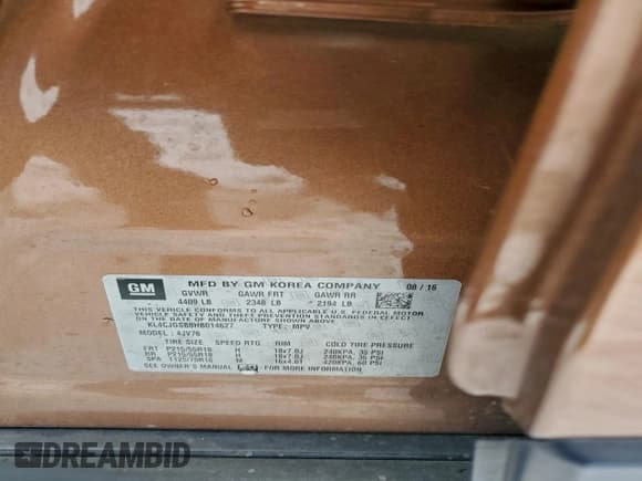 ✅ 2017 Buick Encore Essence • VIN: KL4CJGSB8HB014627 • Lot: 94571185. Listed on Copart with 101,445 mi. Free auction sales archive from the USA and detailed vehicle history report at DreamBid. Image 13.