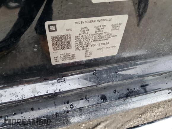 ✅ 2020 Chevrolet Silverado 2500HD High Country • VIN: 1GC4YREY0LF313628 • Лот: 82348425. Опубликован ранее на Copart с пробегом 84 165 миль. Бесплатный доступ к архиву аукционных продаж из США и подробный отчёт об истории автомобиля на DreamBid. Изображение 12.