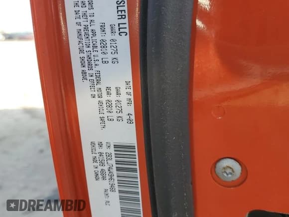 ✅ 2009 Dodge Challenger SRT-8 • VIN: 2B3LJ74W49H619468 • Lot: 89155435. Wystawiony na Copart z przebiegiem 53 740 mil. Bezpłatny archiwum sprzedaży aukcyjnych z USA i szczegółowy raport historii pojazdu na DreamBid. Zdjęcie 12.