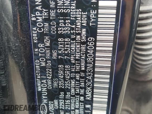 ✅ 2022 Hyundai Kona N Line • VIN: KM8K3CA33NU804069 • Лот: 66875394. Опубликован ранее на Copart с пробегом 68 152 миль. Бесплатный доступ к архиву аукционных продаж из США и подробный отчёт об истории автомобиля на DreamBid. Изображение 12.