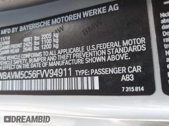 ✅ 2015 BMW X1 xDrive35i • VIN: WBAVM5C56FVV94911 • Lot: 42781558. Wystawiony na IAAI z przebiegiem 51 143 mil. Bezpłatny archiwum sprzedaży aukcyjnych z USA i szczegółowy raport historii pojazdu na DreamBid. Zdjęcie 9.