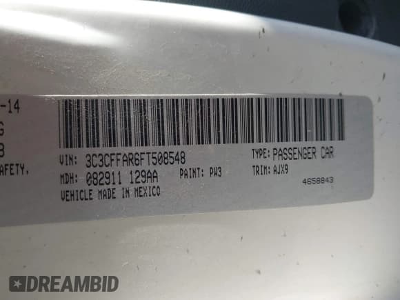 ✅ 2015 FIAT 500 Pop • VIN: 3C3CFFAR6FT508548 • Lot: 43517459. Wystawiony na IAAI z przebiegiem 93 681 mil. Bezpłatny archiwum sprzedaży aukcyjnych z USA i szczegółowy raport historii pojazdu na DreamBid. Zdjęcie 9.