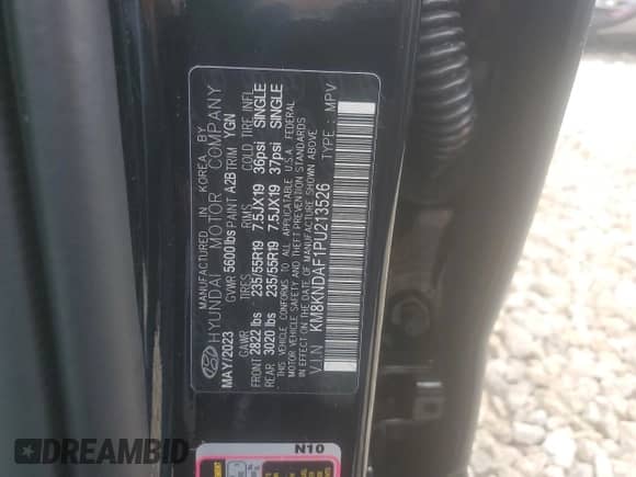 2023 Hyundai Ioniq 5 SEL z VIN KM8KNDAF1PU213526, wystawiony jako Copart lot #74384783 z przebiegiem 39 mil mil oraz . Historia ofert i sprzedaży dostępna na DreamBid. Obrazek 12.