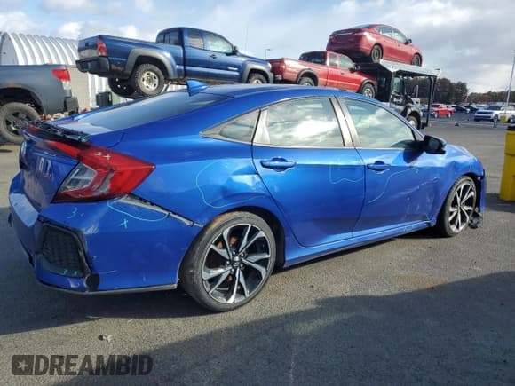✅ 2018 Honda Civic Si • VIN: 2HGFC1E53JH702579 • Lot: 91615665. Listed on Copart with 106,303 mi. Free auction sales archive from the USA and detailed vehicle history report at DreamBid. Image 3.