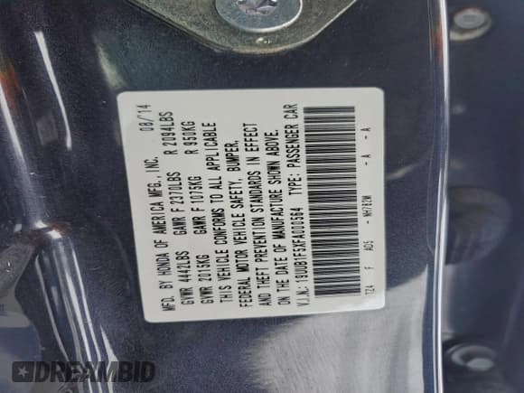 ✅ 2015 Acura TLX Technology • VIN: 19UUB1F5XFA000564 • Lot: 94561485. Listed on Copart with 138,997 mi. Free auction sales archive from the USA and detailed vehicle history report at DreamBid. Image 13.