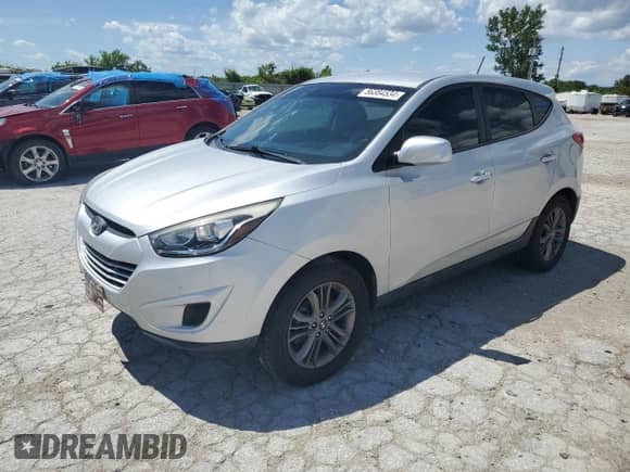 2014 Hyundai Tucson GLS z VIN KM8JTCAF5EU819405, wystawiony jako Copart lot #56384534 z przebiegiem 103 075 mil mil oraz Szkoda całkowita • Salvage title. Historia ofert i sprzedaży dostępna na DreamBid. Obrazek 1.