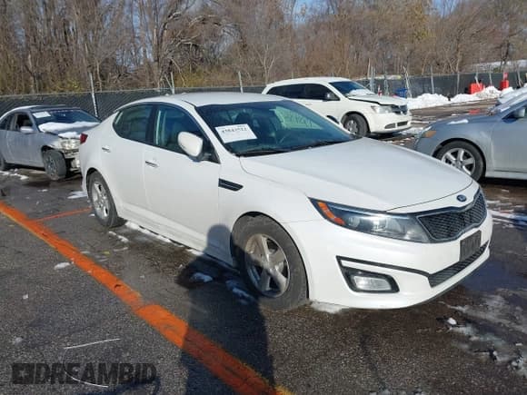 ✅ 2015 Kia Optima LX • VIN: KNAGM4A73F5560416 • Lot: 43843522. Listed on IAAI with 122,365 mi. Free auction sales archive from the USA and detailed vehicle history report at DreamBid. Image 1.