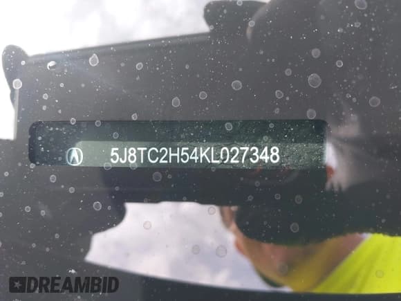 ✅ 2019 Acura RDX Technology • VIN: 5J8TC2H54KL027348 • Lot: 43113906. Listed on IAAI with 95,006 mi. Free auction sales archive from the USA and detailed vehicle history report at DreamBid. Image 9.