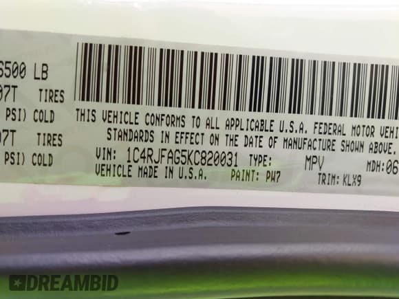 ✅ 2019 Jeep Grand Cherokee Upland • VIN: 1C4RJFAG5KC820031 • Lot: 42642018. Listed on IAAI with 112,933 mi. Free auction sales archive from the USA and detailed vehicle history report at DreamBid. Image 9.