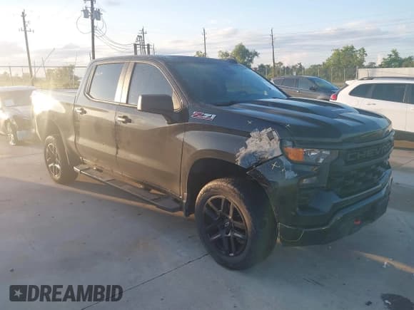 ✅ 2023 Chevrolet Silverado 1500 Custom Trail Boss • VIN: 3GCPDCEKXPG148290 • Lot: 42969215. Wystawiony na IAAI z przebiegiem 41 300 mil. Bezpłatny archiwum sprzedaży aukcyjnych z USA i szczegółowy raport historii pojazdu na DreamBid. Zdjęcie 1.
