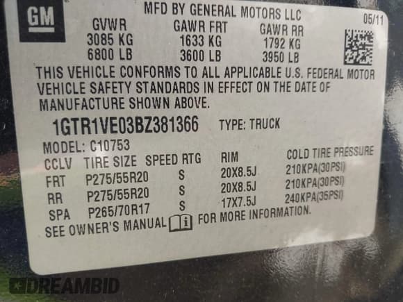 ✅ 2011 GMC Sierra 1500 SLE • VIN: 1GTR1VE03BZ381366 • Lot: 42025871. Wystawiony na IAAI z przebiegiem 91 606 mil. Bezpłatny archiwum sprzedaży aukcyjnych z USA i szczegółowy raport historii pojazdu na DreamBid. Zdjęcie 9.