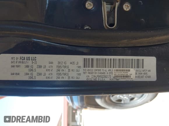 ✅ 2016 Jeep Patriot Sport SE • VIN: 1C4NJPBA5GD562173 • Lot: 42240239. Listed on IAAI with 137,944 mi. Free auction sales archive from the USA and detailed vehicle history report at DreamBid. Image 9.