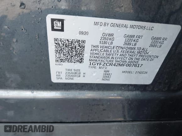 ✅ 2021 Cadillac XT4 FWD Premium Luxury • VIN: 1GYFZCR42MF007617 • Лот: 42437974. Опубликован ранее на IAAI с пробегом 126 071 миль. Бесплатный доступ к архиву аукционных продаж из США и подробный отчёт об истории автомобиля на DreamBid. Изображение 9.