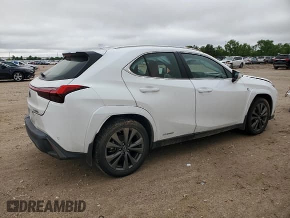 ✅ 2022 Lexus UX 250h F Sport • VIN: JTHR9JBH2N2059518 • Lot: 53632435. Listed on Copart with 65,908 mi. Free auction sales archive from the USA and detailed vehicle history report at DreamBid. Image 3.