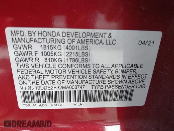 ✅ 2021 Acura ILX • VIN: 19UDE2F32MA008747 • Lot: 41570371. Wystawiony na IAAI z przebiegiem 38 032 mil. Bezpłatny archiwum sprzedaży aukcyjnych z USA i szczegółowy raport historii pojazdu na DreamBid. Zdjęcie 9.