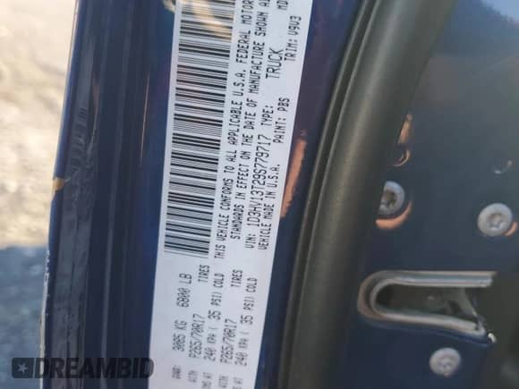 2009 Dodge 1500 SLT с VIN 1D3HV13T29S779717, выставлен на аукционе Copart как лот 80319254 с пробегом 99 591 миль миль и Списание • Salvage title. История ставок и продаж доступна на DreamBid. Изображение 14.