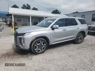 2024 Hyundai Palisade SEL z VIN KM8R44GE8RU660423, wystawiony jako Copart lot #59486075 z przebiegiem 13 441 mil mil oraz Szkoda całkowita • Salvage title. Historia ofert i sprzedaży dostępna na DreamBid. Obrazek 1.