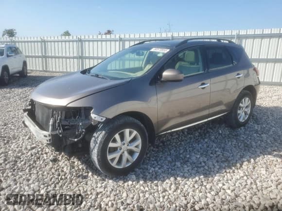 ✅ 2013 Nissan Murano SL • VIN: JN8AZ1MW8DW316543 • Lot: 80570855. Wystawiony na Copart z przebiegiem 178 786 mil. Bezpłatny archiwum sprzedaży aukcyjnych z USA i szczegółowy raport historii pojazdu na DreamBid. Zdjęcie 1.