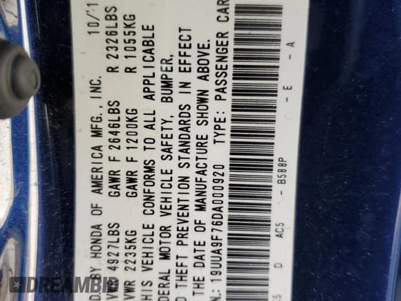 ✅ 2013 Acura TL Advance • VIN: 19UUA9F76DA000920 • Лот: 59568845. Опубликован ранее на Copart с пробегом 136 278 миль. Бесплатный доступ к архиву аукционных продаж из США и подробный отчёт об истории автомобиля на DreamBid. Изображение 12.