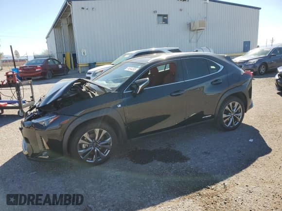✅ 2020 Lexus UX 250h F Sport • VIN: JTHR9JBH8L2029159 • Лот: 84644385. Опубликован ранее на Copart с пробегом Не указан. Бесплатный доступ к архиву аукционных продаж из США и подробный отчёт об истории автомобиля на DreamBid. Изображение 1.