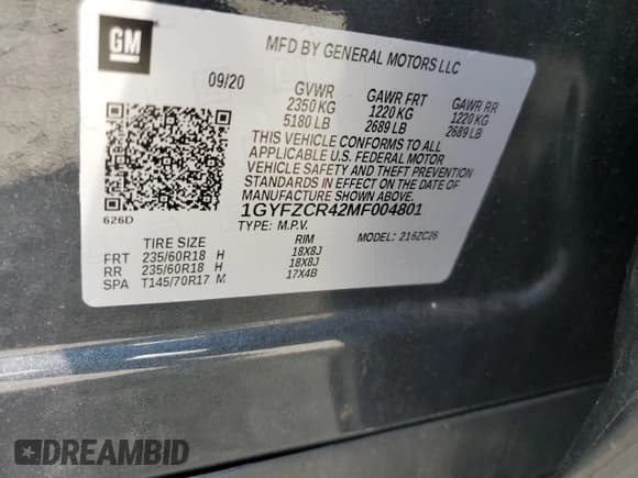 ✅ 2021 Cadillac XT4 FWD Premium Luxury • VIN: 1GYFZCR42MF004801 • Лот: 67173355. Опубликован ранее на Copart с пробегом 76 560 миль. Бесплатный доступ к архиву аукционных продаж из США и подробный отчёт об истории автомобиля на DreamBid. Изображение 13.