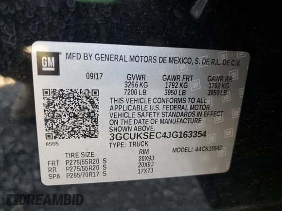 ✅ 2018 Chevrolet Silverado 1500 LTZ • VIN: 3GCUKSEC4JG163354 • Лот: 86900395. Опубликован ранее на Copart с пробегом 95 858 миль. Бесплатный доступ к архиву аукционных продаж из США и подробный отчёт об истории автомобиля на DreamBid. Изображение 12.