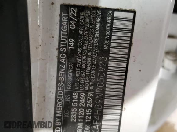 ✅ 2022 Mercedes-Benz C 300 • VIN: W1KAF4HB9NR050923 • Lot: 66893525. Wystawiony na Copart z przebiegiem Nie podano. Bezpłatny archiwum sprzedaży aukcyjnych z USA i szczegółowy raport historii pojazdu na DreamBid. Zdjęcie 12.