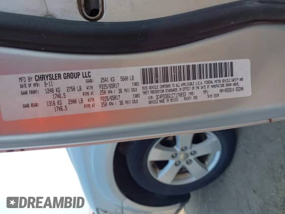 2012 Dodge Journey SXT с VIN 3C4PDDBG1CT170833, выставлен на аукционе IAAI как лот 42864784 с пробегом 47 266 миль миль и . История ставок и продаж доступна на DreamBid. Изображение 9.