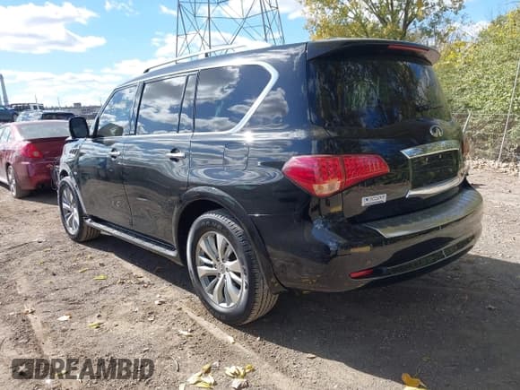 ✅ 2017 Infiniti QX80 • VIN: JN8AZ2NE1H9154741 • Lot: 43524999. Listed on IAAI with 143,004 mi. Free auction sales archive from the USA and detailed vehicle history report at DreamBid. Image 3.