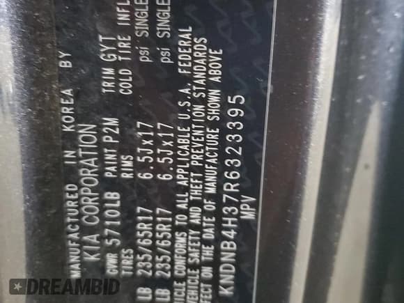 ✅ 2024 Kia Carnival LX • VIN: KNDNB4H37R6323395 • Лот: 86065975. Опубликован ранее на Copart с пробегом 80 110 миль. Бесплатный доступ к архиву аукционных продаж из США и подробный отчёт об истории автомобиля на DreamBid. Изображение 14.