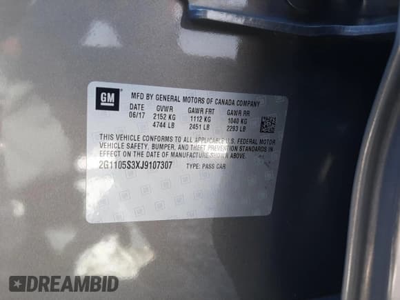 ✅ 2018 Chevrolet Impala LT • VIN: 2G1105S3XJ9107307 • Лот: 73770874. Опубликован ранее на Copart с пробегом 91 646 миль. Бесплатный доступ к архиву аукционных продаж из США и подробный отчёт об истории автомобиля на DreamBid. Изображение 13.